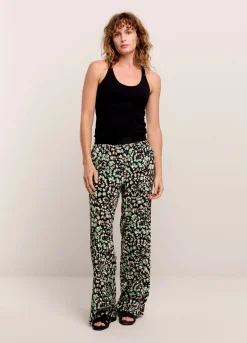 Fashion Summum Airy Long Trousers Black