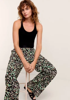 Fashion Summum Airy Long Trousers Black