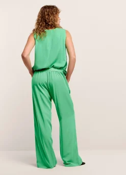 Hot Summum Airy, Straight-Leg Trousers Green