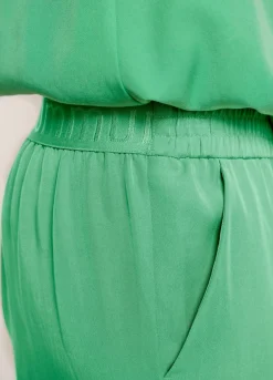 Hot Summum Airy, Straight-Leg Trousers Green