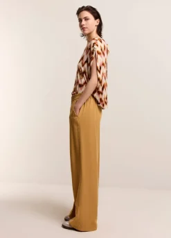 Hot Summum Airy, Straight-Leg Trousers Brown