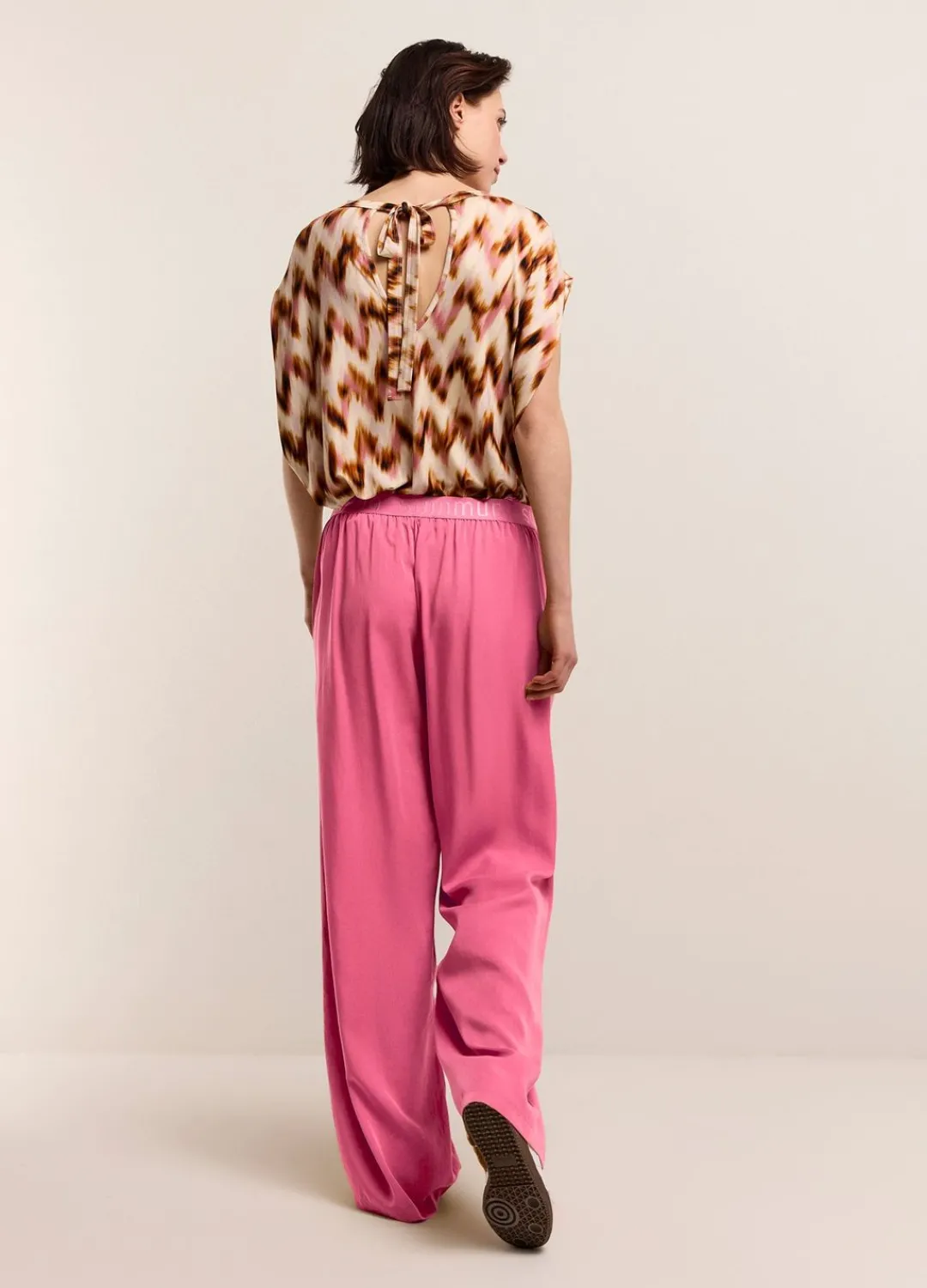 Hot Summum Airy, Straight-Leg Trousers Pink