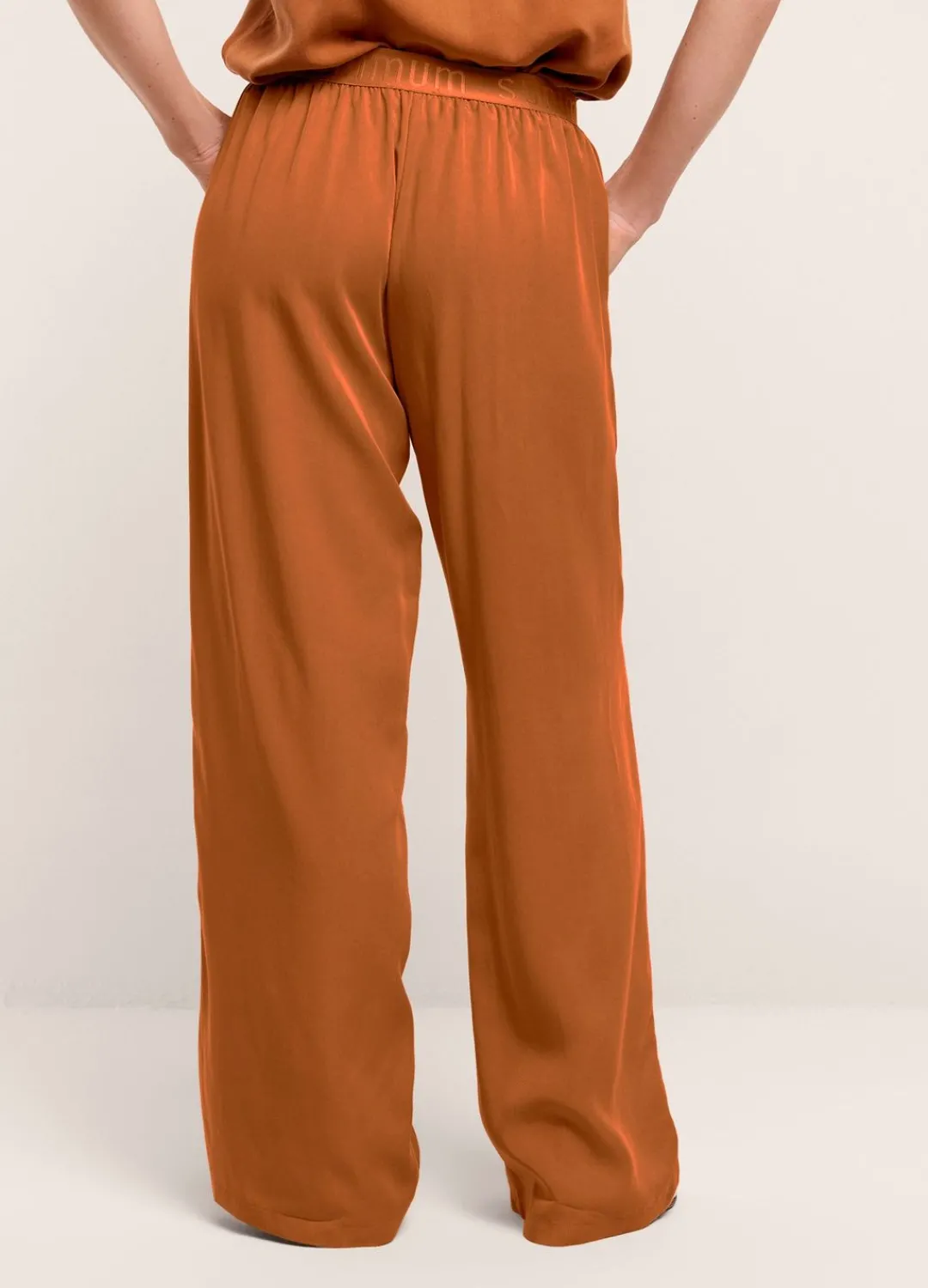 Online Summum Airy, Straight-Leg Trousers Brown