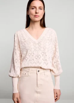 Discount Summum Ajour-Knit Jumper Creme