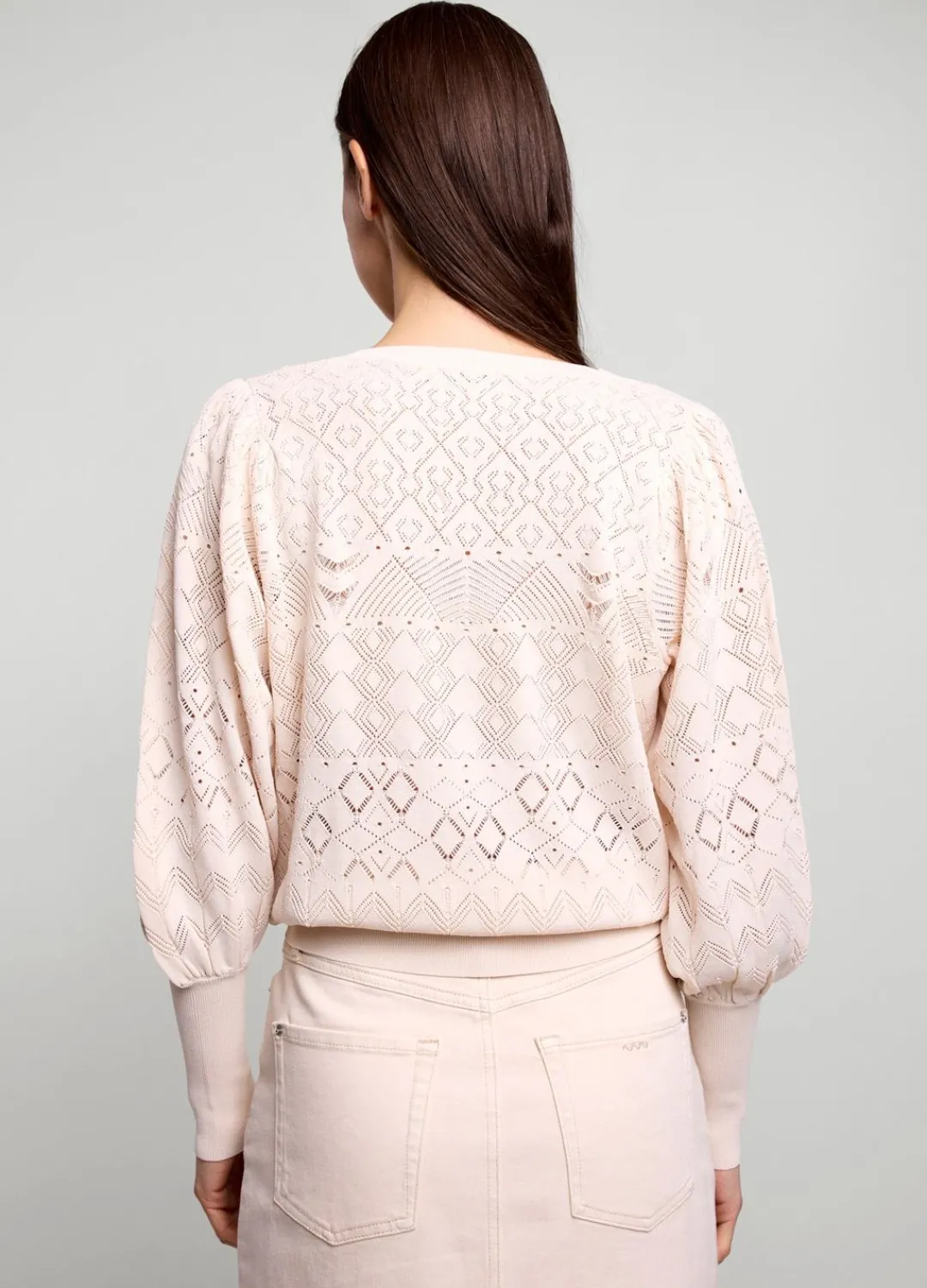 Discount Summum Ajour-Knit Jumper Creme