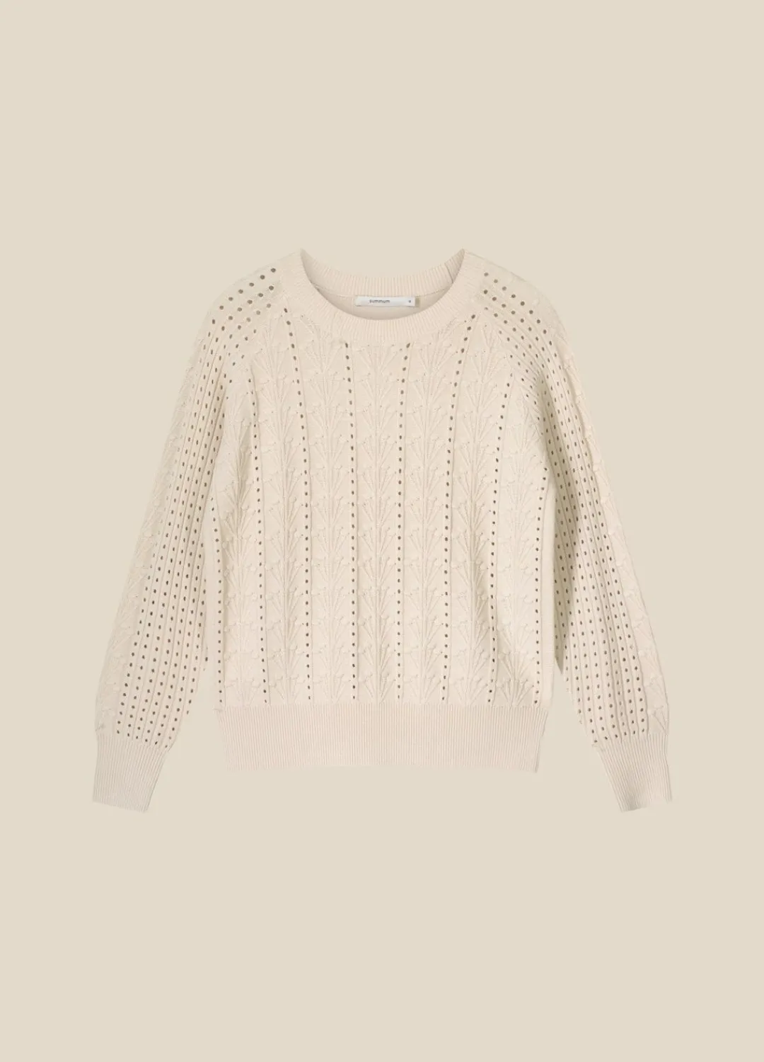 Outlet Summum Ajour-Knit Jumper Creme