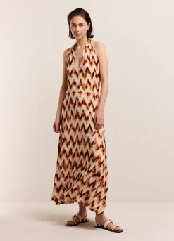 Fashion Summum A-Line Halter Dress Multicolor