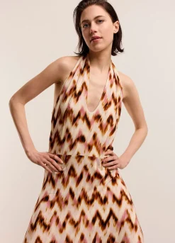 Fashion Summum A-Line Halter Dress Multicolor