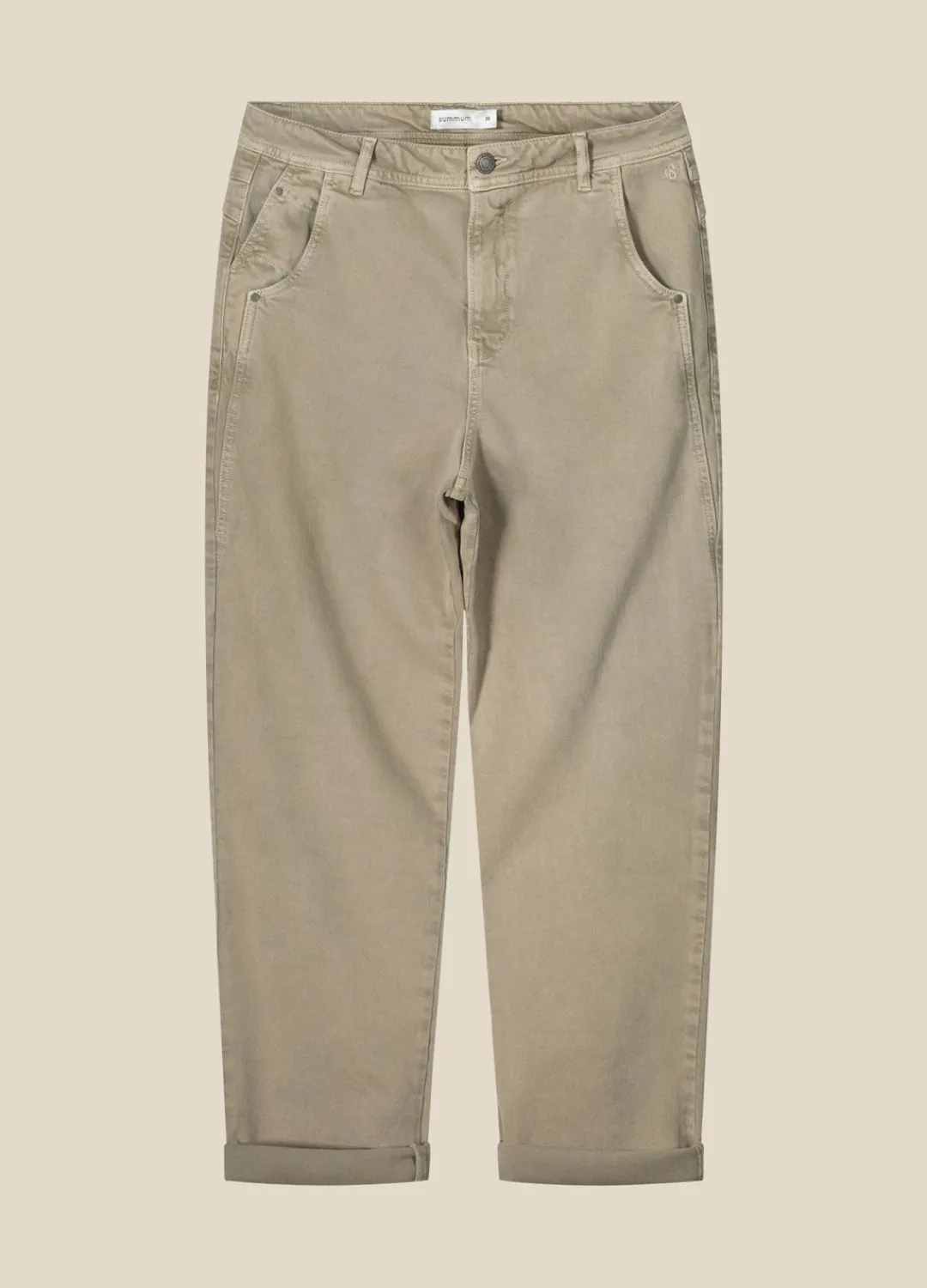 Clearance Summum Barrel-Fit Denim Jeans Green