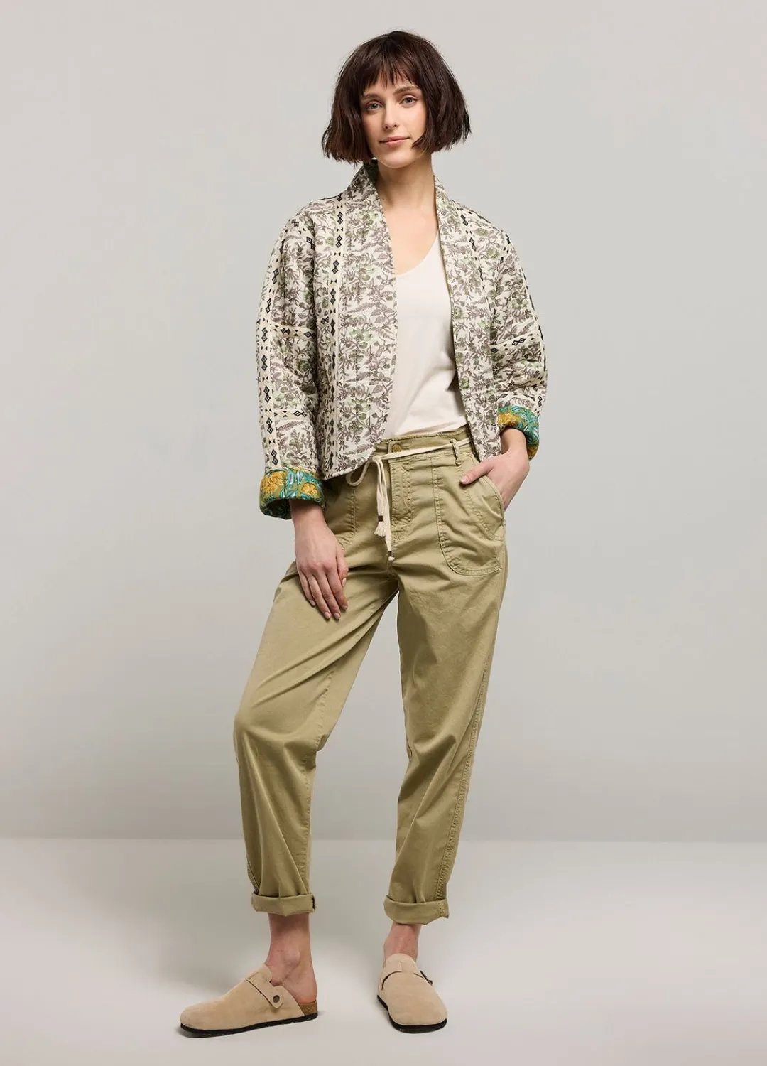New Summum Barrel-Fit Pants Green