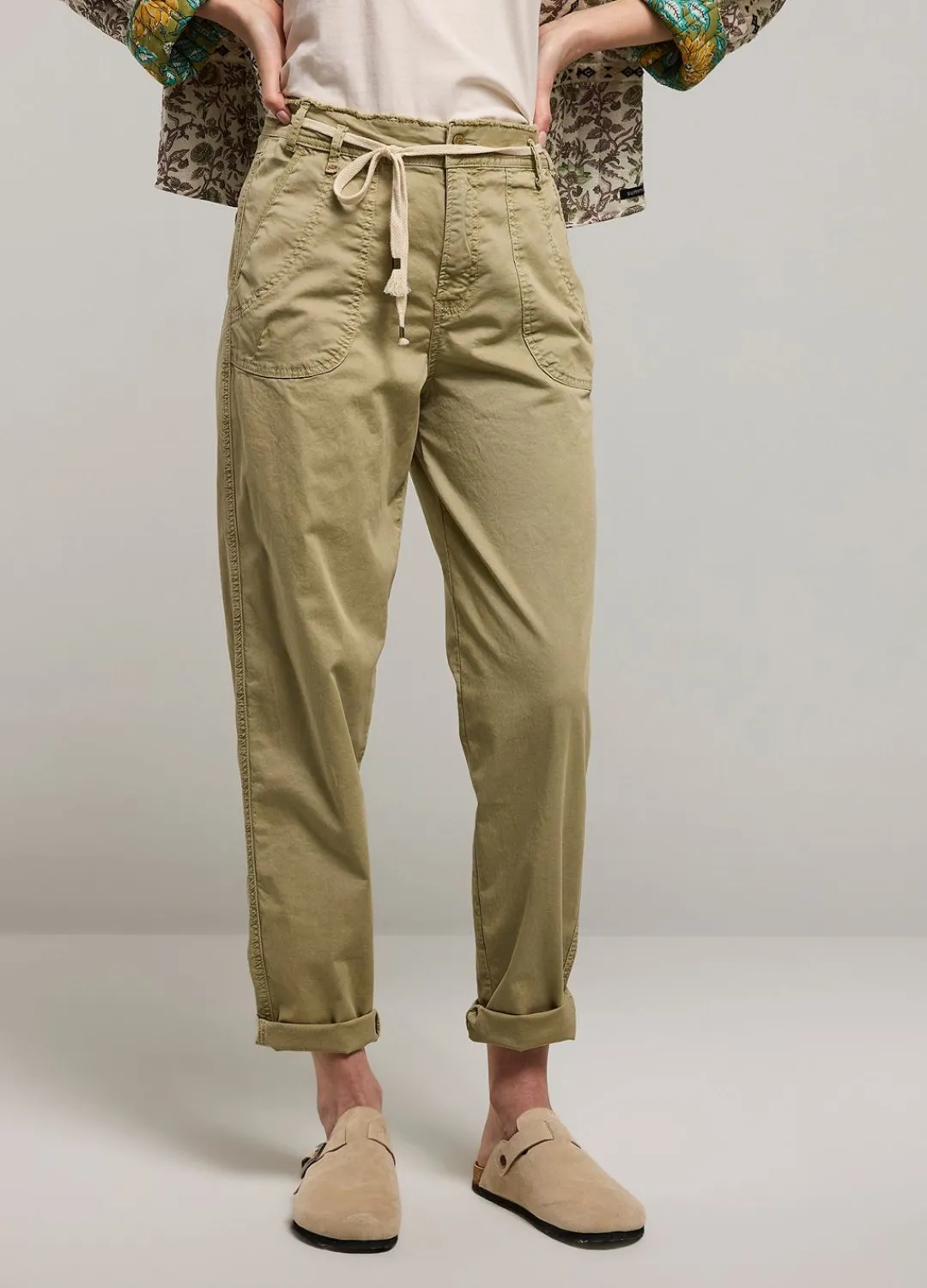 New Summum Barrel-Fit Pants Green