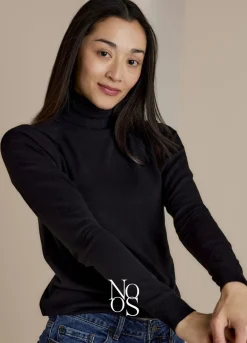 Outlet Summum Basic Polo Neck Jumper Black