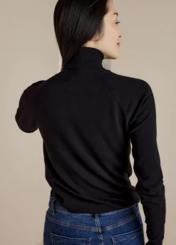 Outlet Summum Basic Polo Neck Jumper Black