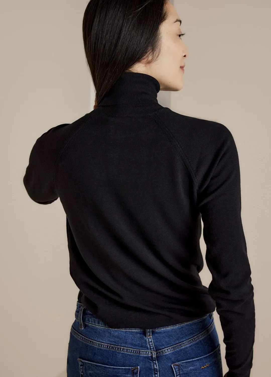 Outlet Summum Basic Polo Neck Jumper Black