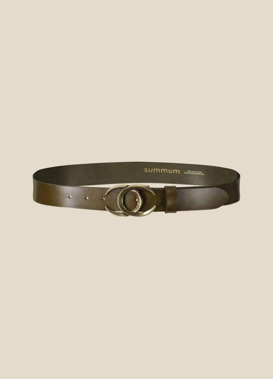 Outlet Summum Belt With Oval Buckle Green
