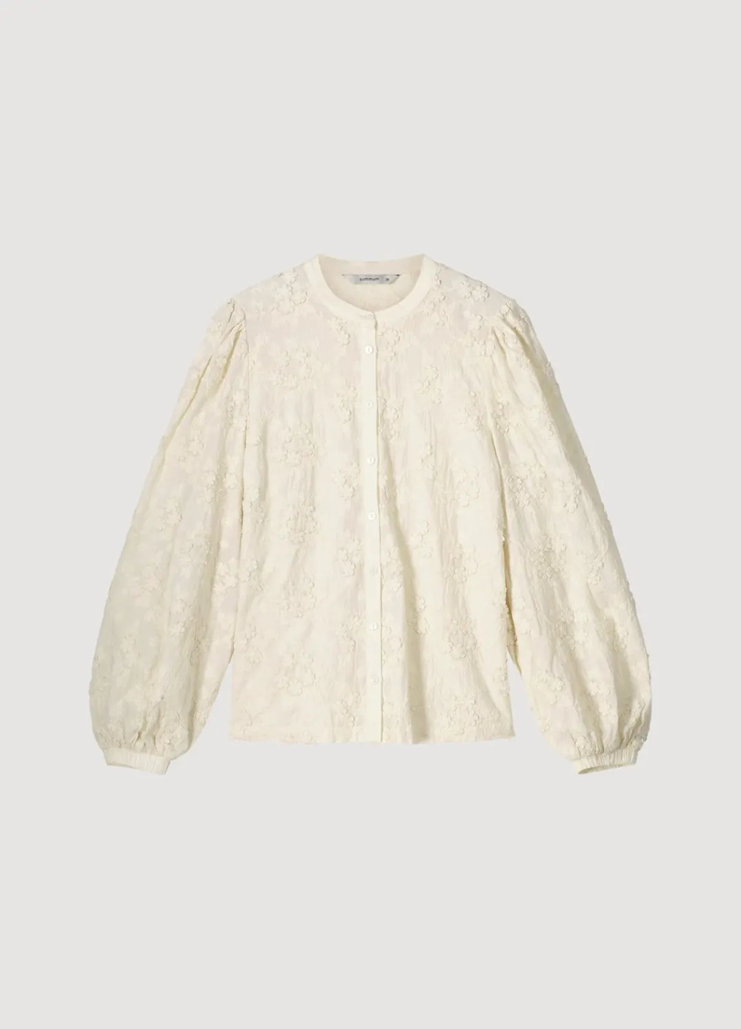Clearance Summum Blouse With Inlaid Flowers Creme
