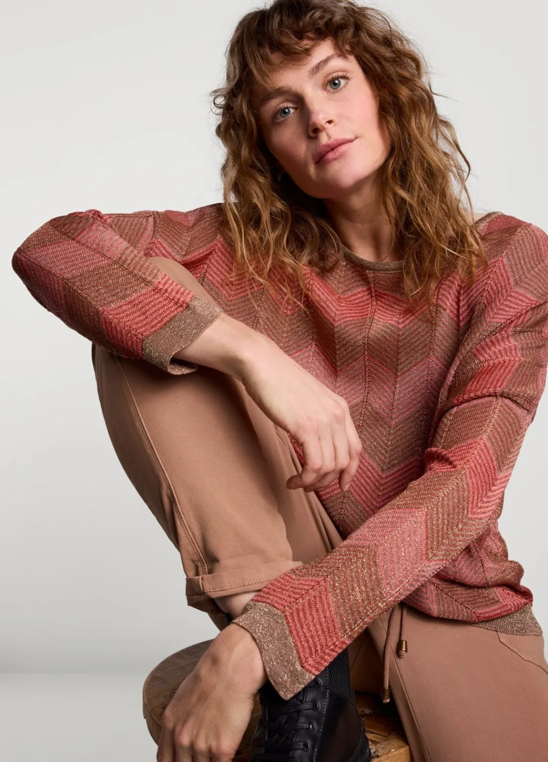New Summum Boat-Neck Jumper Pink