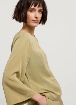 Hot Summum Boat-Neck Top Green