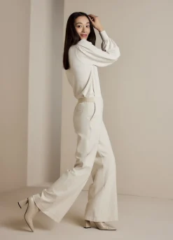 Online Summum Boot Cut Punto Milano Trousers Creme