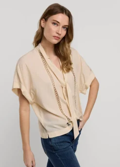 Online Summum Bow-Tie Top Creme