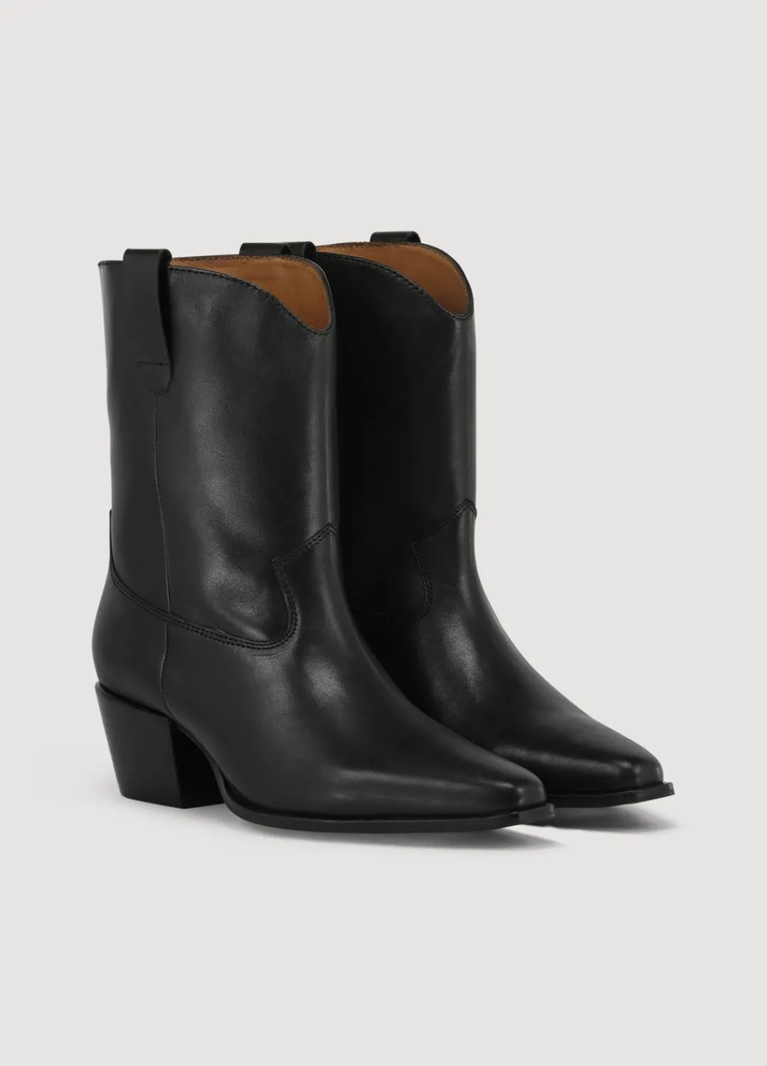 Outlet Summum Calf-Length Cowboy Boots Black