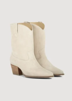 Clearance Summum Calf-Length Cowboy Boots Creme