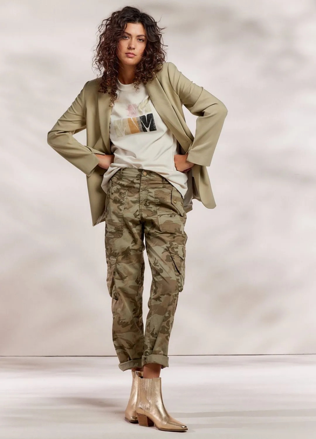 Outlet Summum Camouflage Cargo Trousers Green