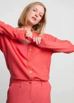 Clearance Summum Cardigan With Mother-Of-Pearl Buttons Pink