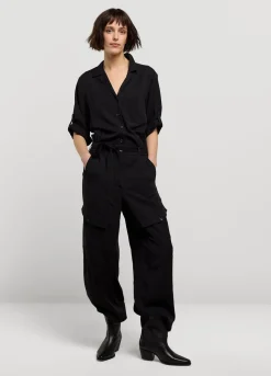 New Summum Cargo Jumpsuit Black