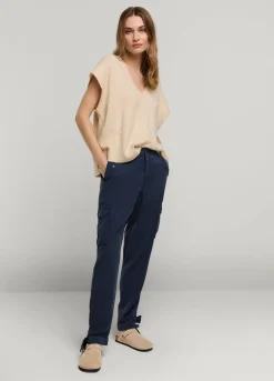 Discount Summum Cargo Trousers With Bow Blue