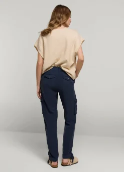 Discount Summum Cargo Trousers With Bow Blue