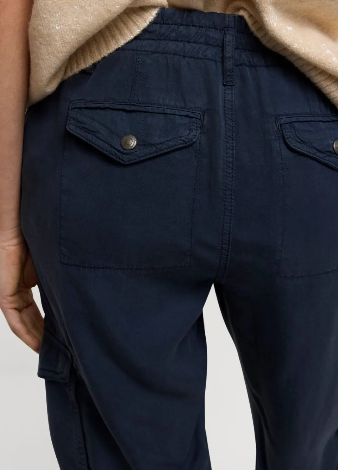 Discount Summum Cargo Trousers With Bow Blue