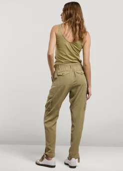 Best Summum Cargo Trousers With Bow Green