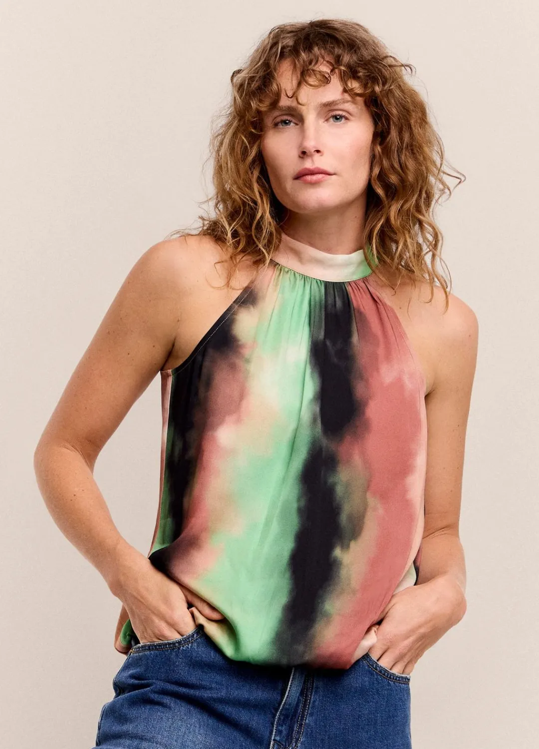 Outlet Summum Cloudy Halter Singlet Multicolor