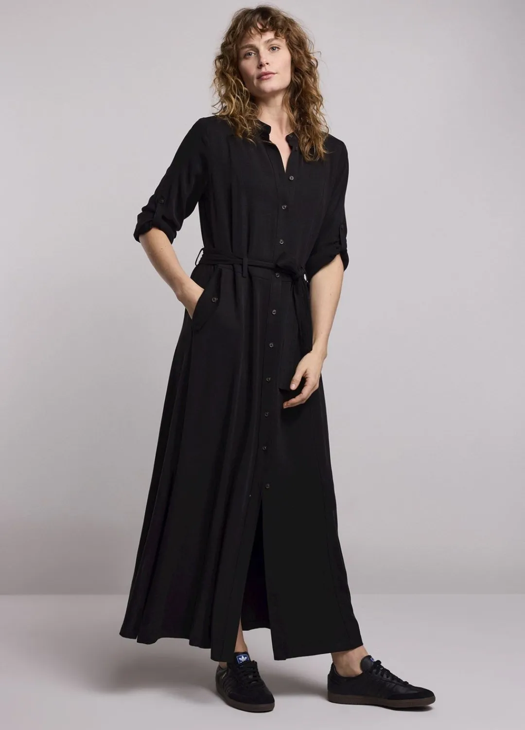 New Summum Cool Button-Down Dress Black