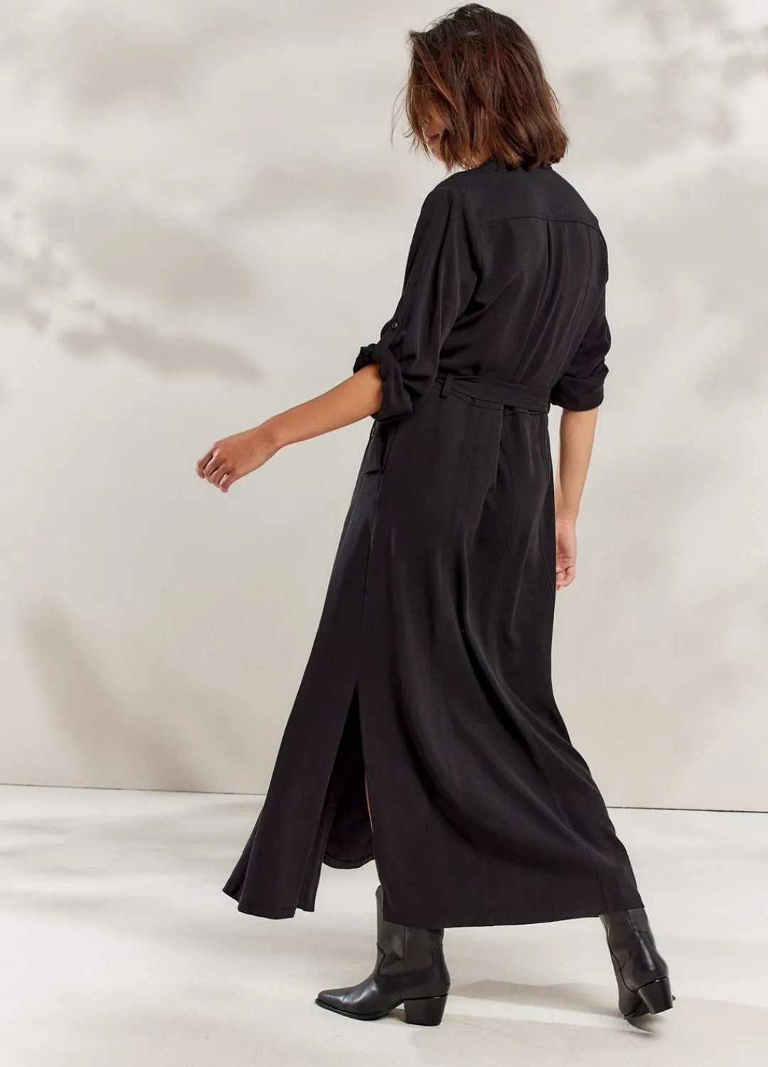 New Summum Cool Button-Down Dress Black