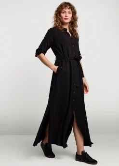 New Summum Cool Button-Down Dress Black