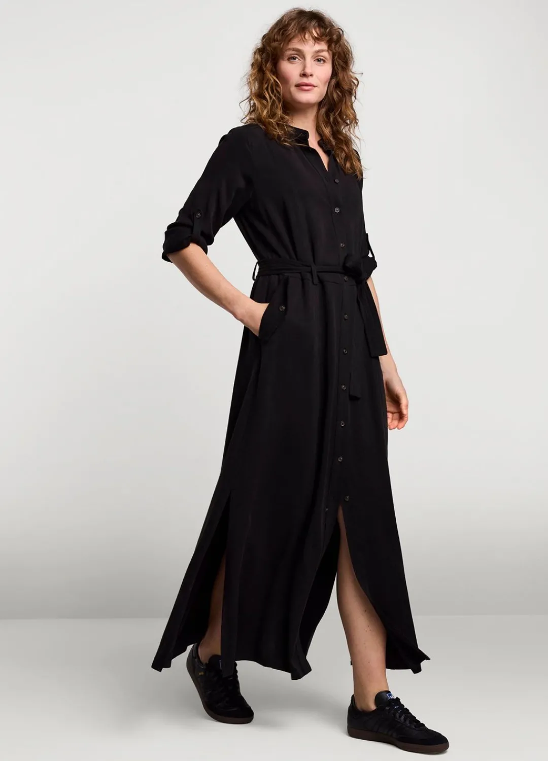New Summum Cool Button-Down Dress Black