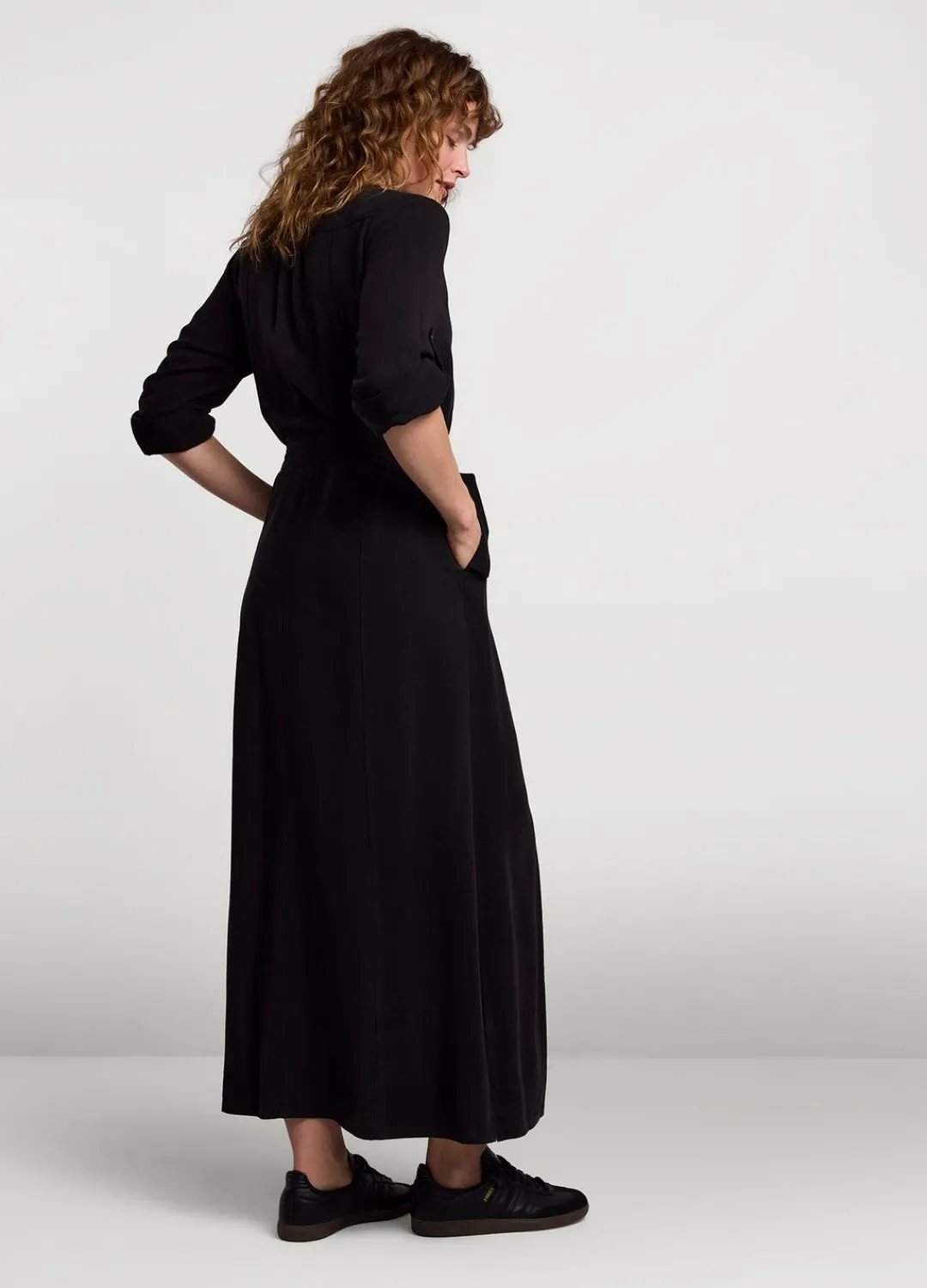New Summum Cool Button-Down Dress Black