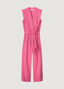 Sale Summum Cotton-Linen Jumpsuit Pink