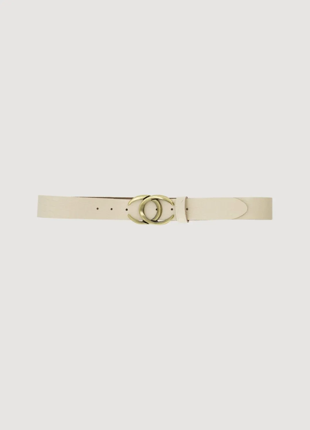Clearance Summum Crocodile Effect Belt Creme