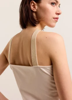 Best Summum Crossed Neckline Singlet Creme