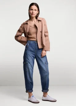 Outlet Summum Denim Cargo Pants Blue