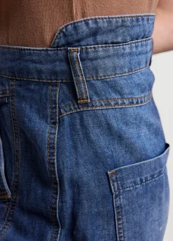 Outlet Summum Denim Cargo Pants Blue