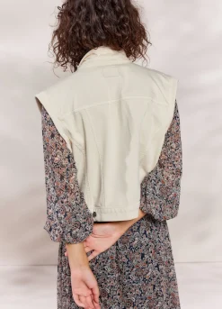 Sale Summum Denim Gilet Creme