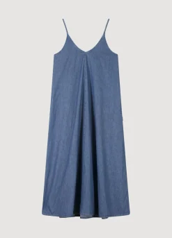 Fashion Summum Denim Slip Dress Blue