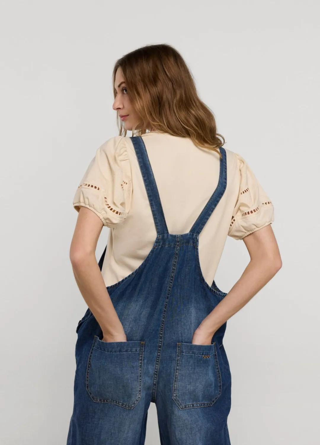 Clearance Summum English Embroidery Jersey Top Creme