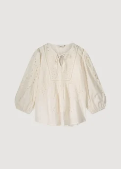 Online Summum English Embroidery Top Creme