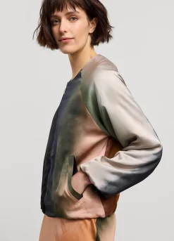 Outlet Summum Faded Bomber Jacket Multicolor