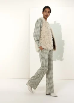 Fashion Summum Faux Fur Gilet Creme